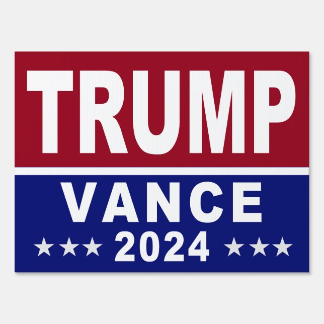 Trump Vance YARD RALLY BOAT SIGN 2024 (Back)
