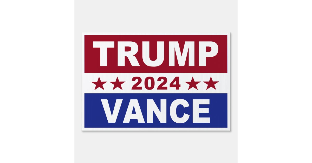 Trump Vance Yard Signs 2024 Free Emmy Norrie