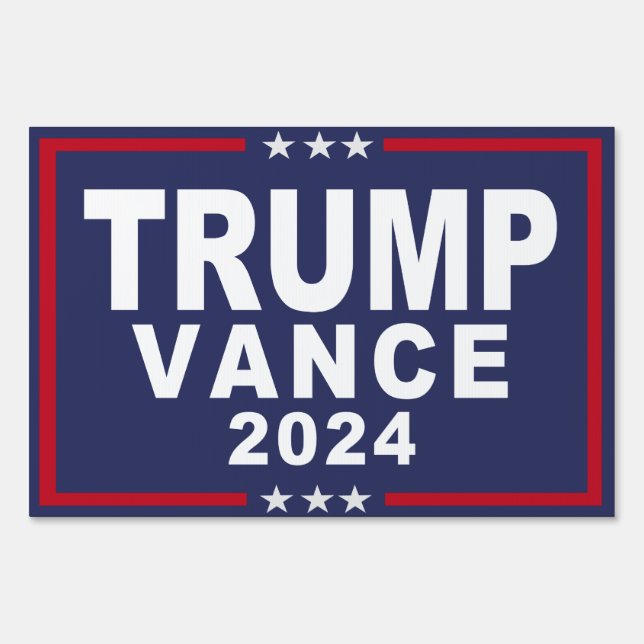Trump Vance YARD SIGN RALLY 2024 Yard Sign (Back)
