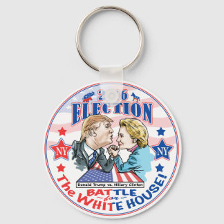 Trump versus Hillary 2016 Keychain