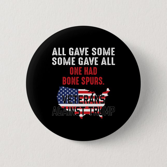 Trump Veterans Against Trump  Button (Front)