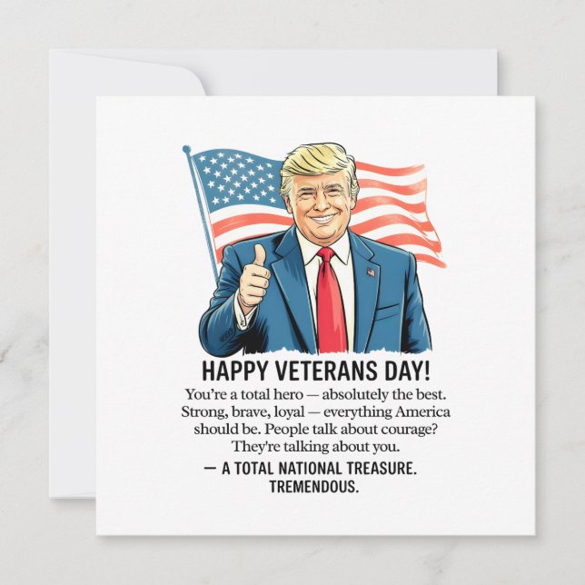 Trump Veterans Day Holiday Card (Front)