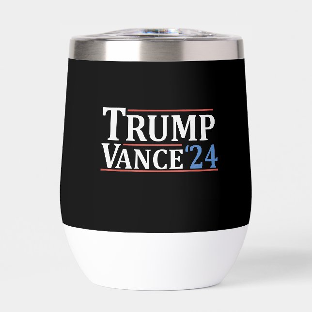 Trump Vice President Vance American Election USA  Thermal Wine Tumbler (Front)