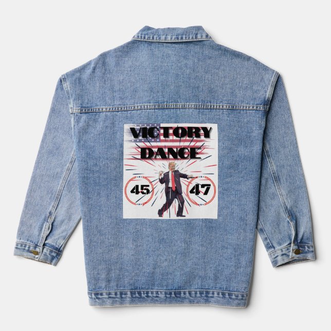 Trump Victory Dance t-shirts Denim Jacket (Back)
