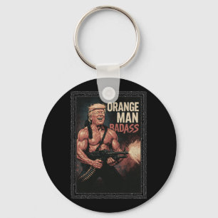 Trump Vintage 80s Action Hero – Funny Novelty Shir Keychain