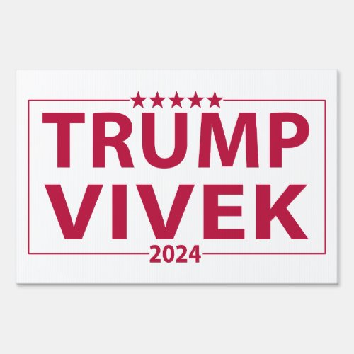 Trump Vivek 2024 Election Sign