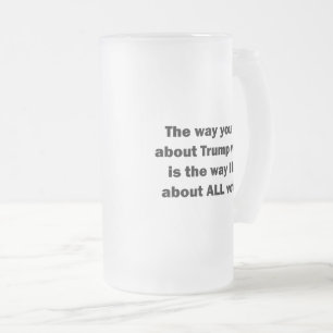 Trump voters frosted glass beer mug
