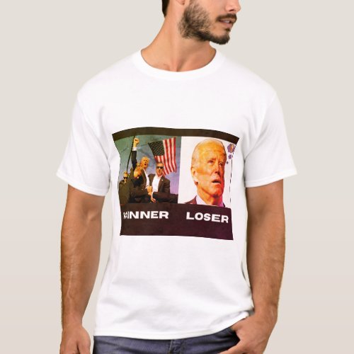 Trump vs Biden T_Shirt   Winner vs Loser        