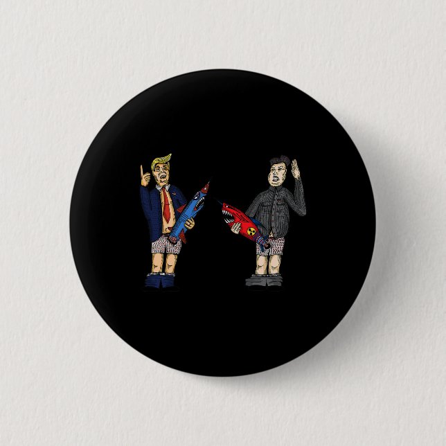 Trump Vs. Kim Jong-un 2020 Whose Rocket Is Bigger  Button (Front)