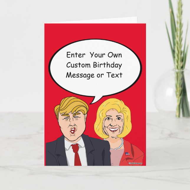 Trump vs Trump Birthday Card - Customize Your Mess (Front)
