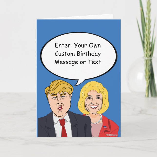 Trump vs Trump Birthday Card - Customize Your Mess (Front)
