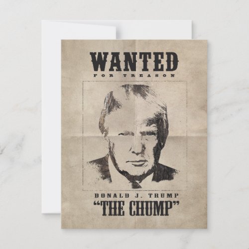 Trump Wanted Poster _ Trump the Chump Card