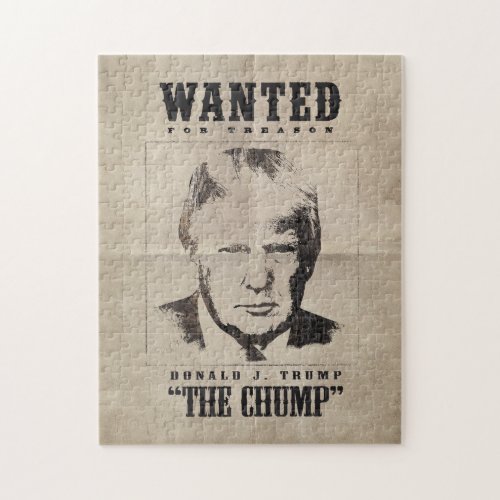 Trump Wanted Poster _ Trump the Chump Jigsaw Puzzle