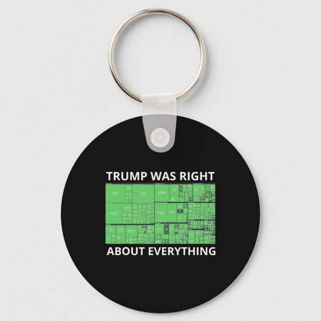Trump Was Right About Everything Tariffs Work Trum Keychain (Front)