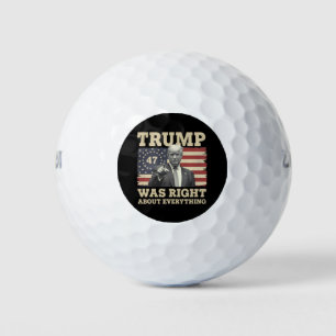 Trump Was Right About Everything USA America Golf Balls