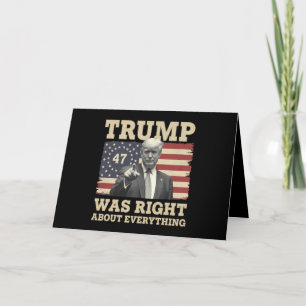 Trump Was Right About Everything USA America Letterpress Thank You Card