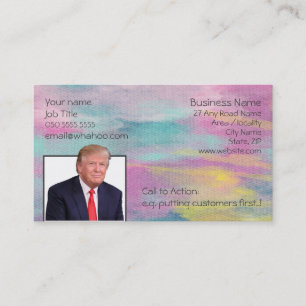 Trump Watercolor Business Card