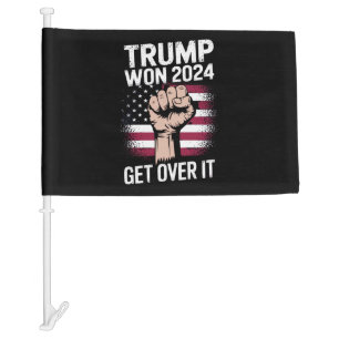 Trump We Won Wins Inauguration 47 US President  Car Flag