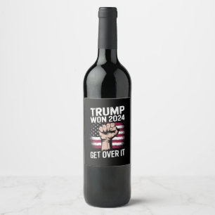 Trump We Won Wins Inauguration 47 US President Wine Label