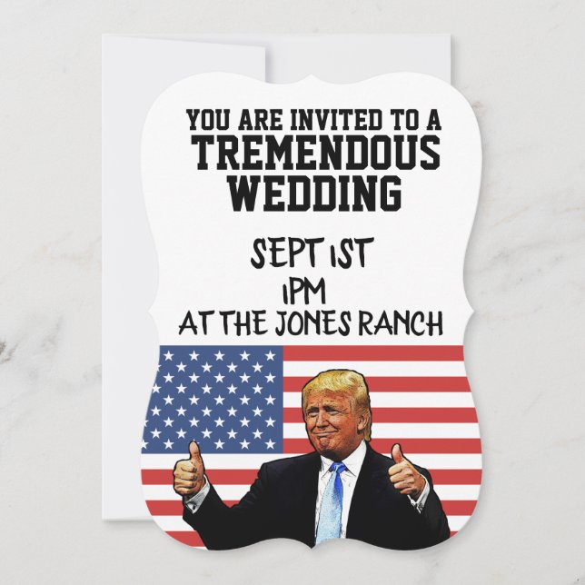  TRUMP WEDDING INVITATIONS CUSTOM (Front)