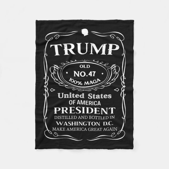 Trump Whiskey  Fleece Blanket (Front)