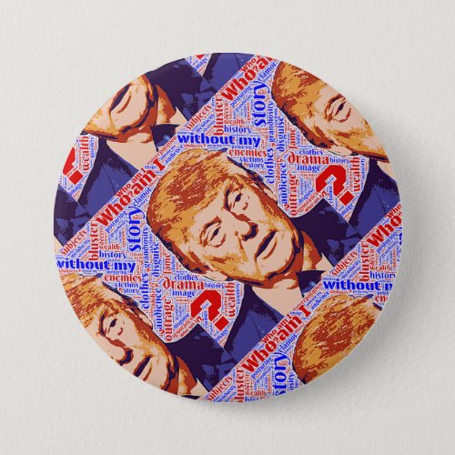 Trump Who Am I Really Tiled Round Pin_back Button
