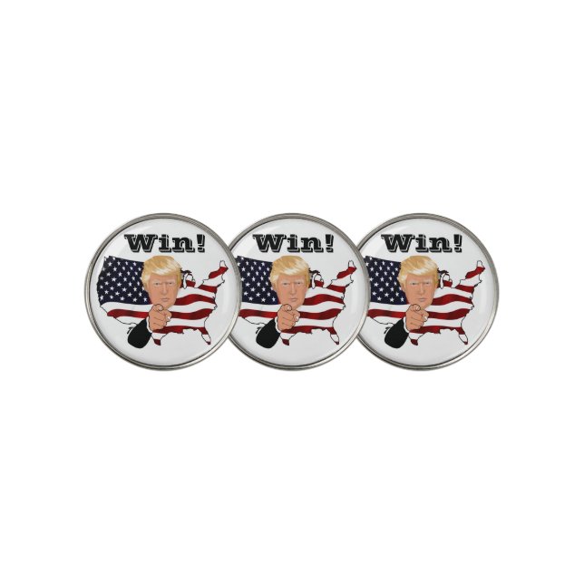 TRUMP Win! Golf Ball Marker (3 Up)