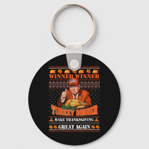 Trump Winner Funny Winner Turkey Dinner Thanksgivi Keychain