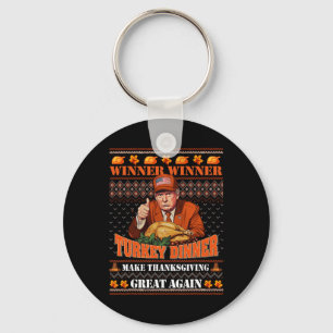 Trump Winner Funny Winner Turkey Dinner Thanksgivi Keychain