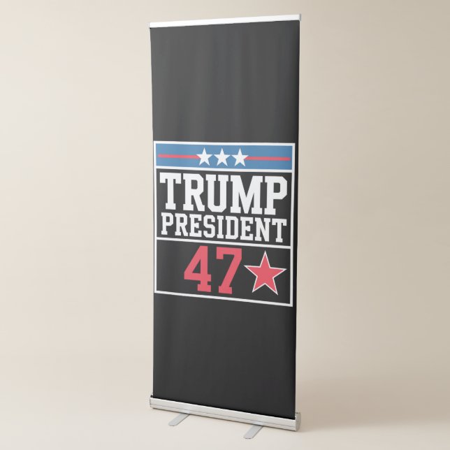 Trump Wins 2024 Election Trump Won 2024 Retractable Banner (3/4)