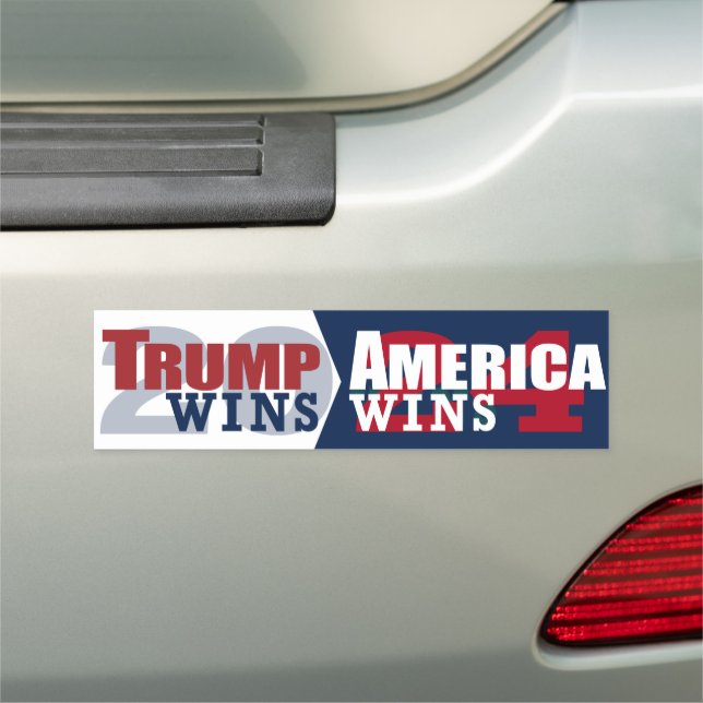 Trump Wins - America Wins Car Magnet (In Situ)