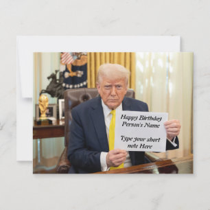 Trump Wishes Happy, Birthday or Event Postcard