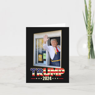 Trump With Mc Donald Trump Worker Vote For Trump Card