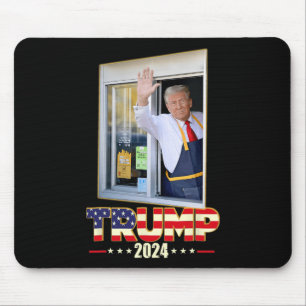 Trump With Mc Donald Trump Worker Vote For Trump Mouse Pad