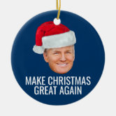 Make Christmas Great Again Funny Trump Santa Ugly Christmas Benelux Shaped  Christmas Ornament Keepsake