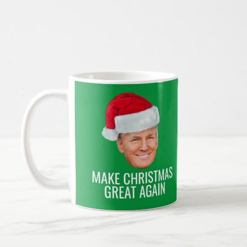 Trump with Santa Hat _ Make Christmas Great Again Coffee Mug