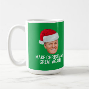 Trump with Santa Hat - Make Christmas Great Again Coffee Mug