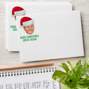 Trump with Santa Hat - Make Christmas Great Again Envelope