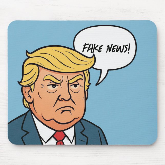 Trump With Speech Bubble Mouse Pad (Front)