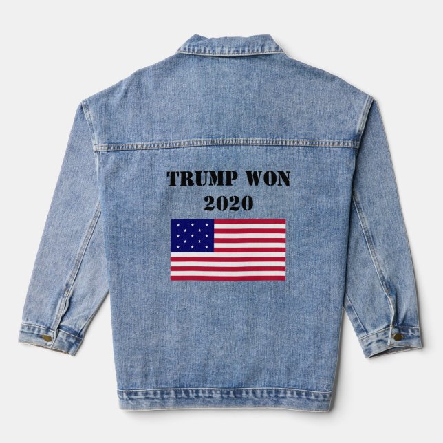 Trump Won 2020 Denim Jacket (Back)