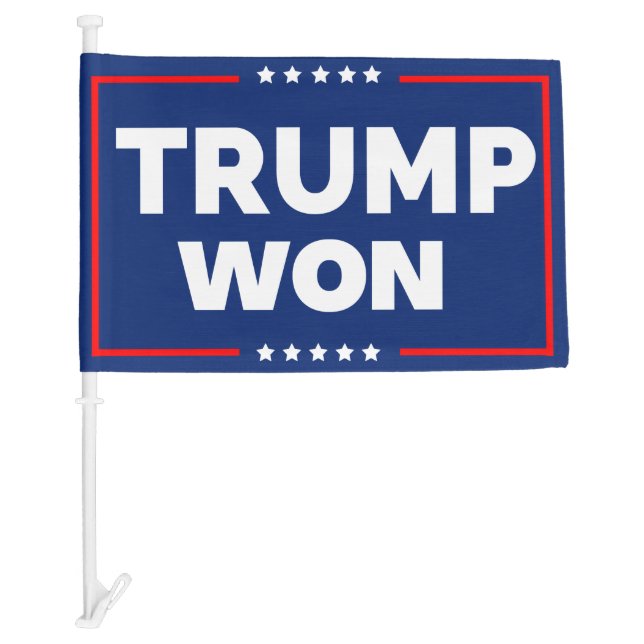 Trump Won 2024 Car Flag (Front)