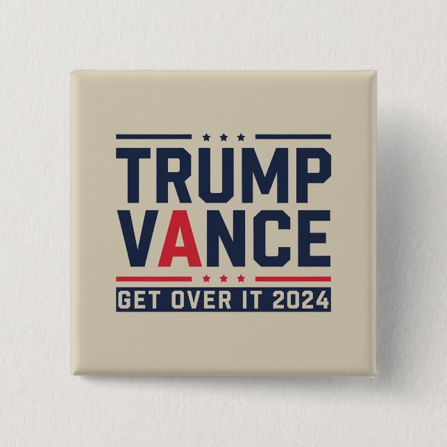 Trump Won 2024 Election President Trump Vance Button (Front)