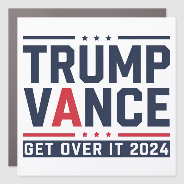 Trump Won 2024 Election President Trump Vance Car Magnet (Front)