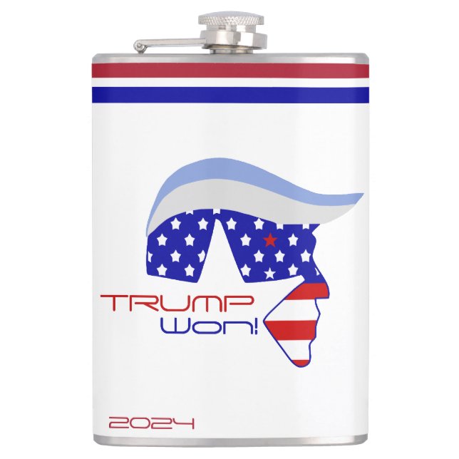 Trump Won 2024 Flask (Front)