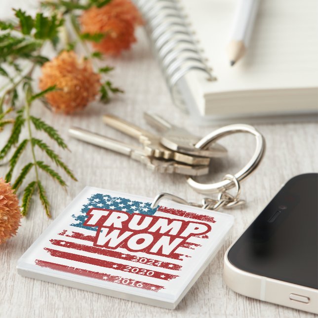Trump Won 2024 Keychain (Front Right)