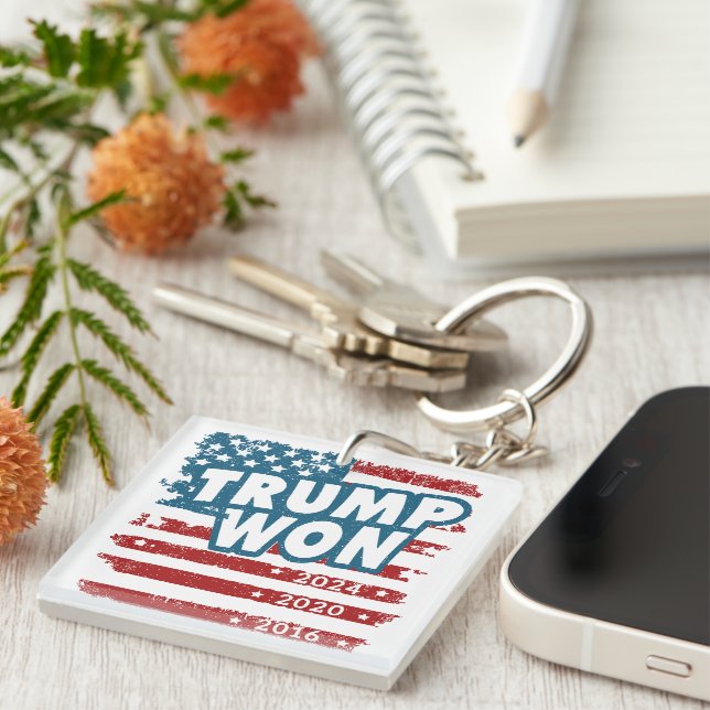 Trump Won 2024 Keychain (Front Right)