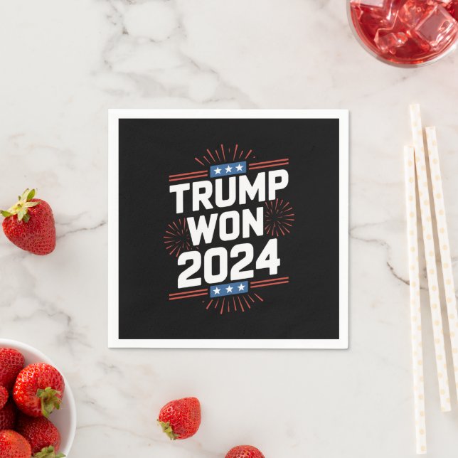 Trump Won 2024 President 47th Of White House  Napkins (Insitu)