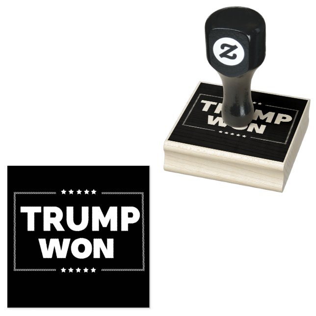 Trump Won 2024 Rubber Stamp (Stamped)