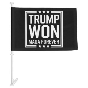 Trump won 47th US President Maga Election 2024 Car Flag