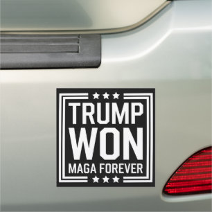 Trump won 47th US President Maga Election 2024 Car Magnet